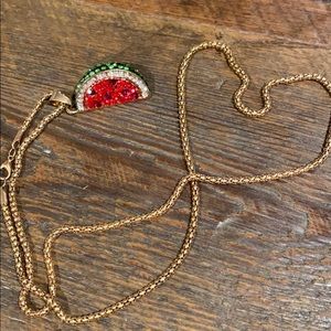 Cute Watermelon Rhinestone Necklace